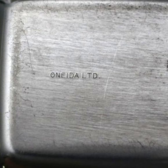 Vintage Oneida Silver Plate & Wood Crumb Catcher "Silent Butler" Ash Collector - Picture 5 of 5